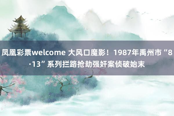 凤凰彩票welcome 大风口魔影！1987年禹州市“8·13”系列拦路抢劫强奸案侦破始末