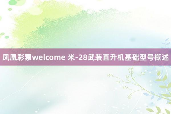 凤凰彩票welcome 米-28武装直升机基础型号概述