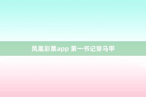 凤凰彩票app 第一书记穿马甲