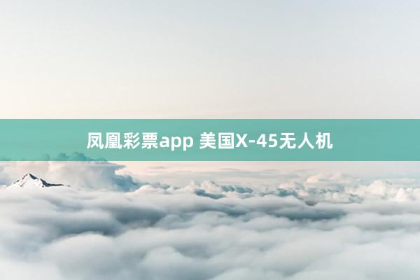 凤凰彩票app 美国X-45无人机