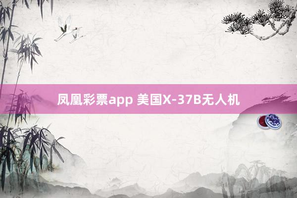 凤凰彩票app 美国X-37B无人机