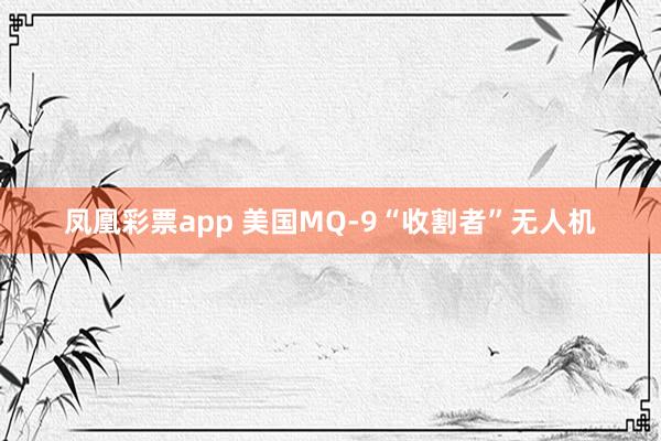凤凰彩票app 美国MQ-9“收割者”无人机