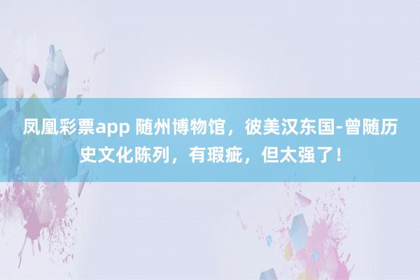 凤凰彩票app 随州博物馆，彼美汉东国-曾随历史文化陈列，有瑕疵，但太强了！