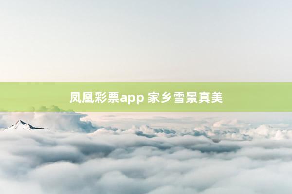 凤凰彩票app 家乡雪景真美