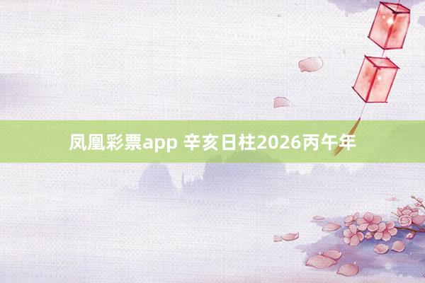 凤凰彩票app 辛亥日柱2026丙午年