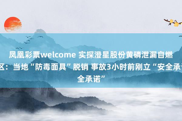 凤凰彩票welcome 实探澄星股份黄磷泄漏自燃厂区：当地“防毒面具”脱销 事故3小时前刚立“安全承诺”