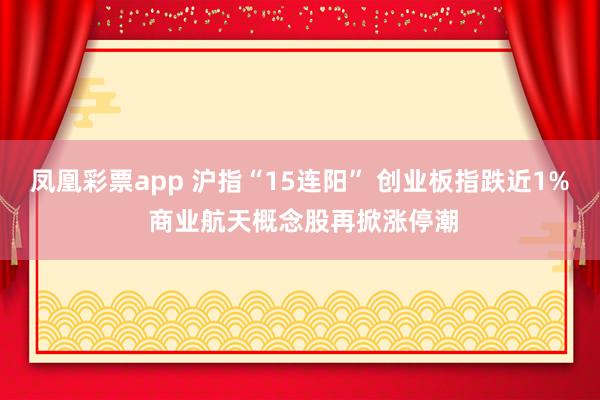 凤凰彩票app 沪指“15连阳” 创业板指跌近1% 商业航天概念股再掀涨停潮