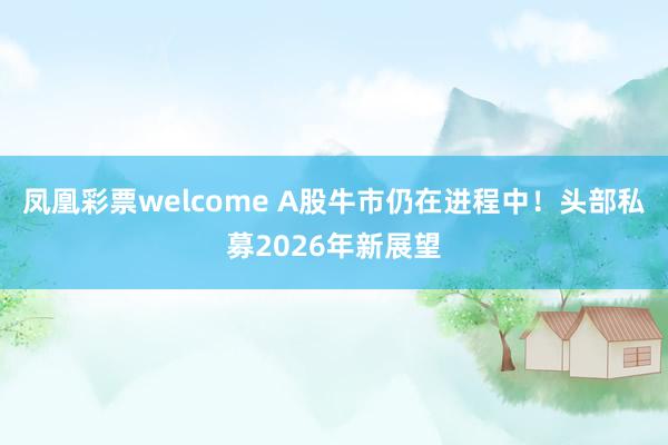 凤凰彩票welcome A股牛市仍在进程中！头部私募2026年新展望