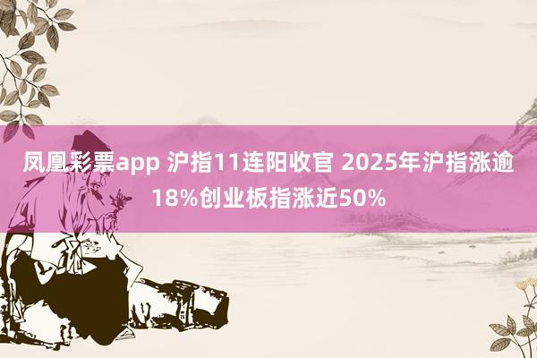 凤凰彩票app 沪指11连阳收官 2025年沪指涨逾18%创业板指涨近50%