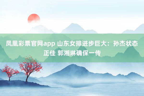 凤凰彩票官网app 山东女排进步巨大：孙杰状态正佳 郭湘琳确保一传