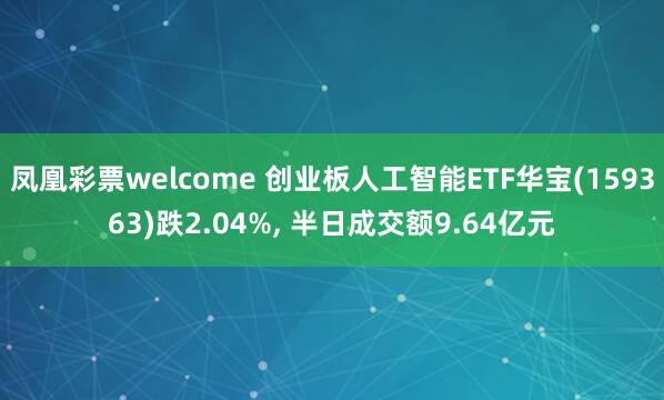 凤凰彩票welcome 创业板人工智能ETF华宝(159363)跌2.04%, 半日成交额9.64亿元