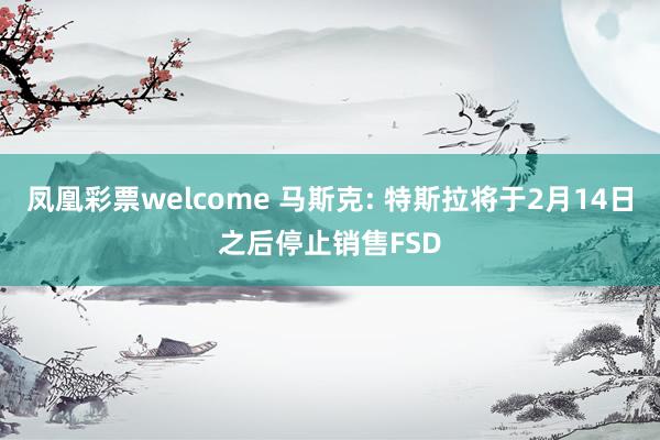 凤凰彩票welcome 马斯克: 特斯拉将于2月14日之后停止销售FSD