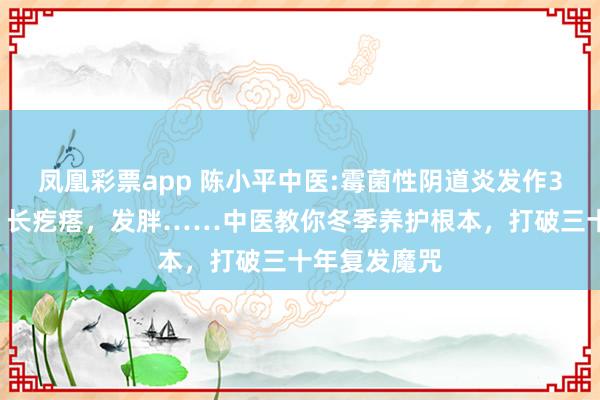 凤凰彩票app 陈小平中医:霉菌性阴道炎发作30年,干涩,长疙瘩,发胖……中医教你冬季养护根本,打破三十年复发魔咒